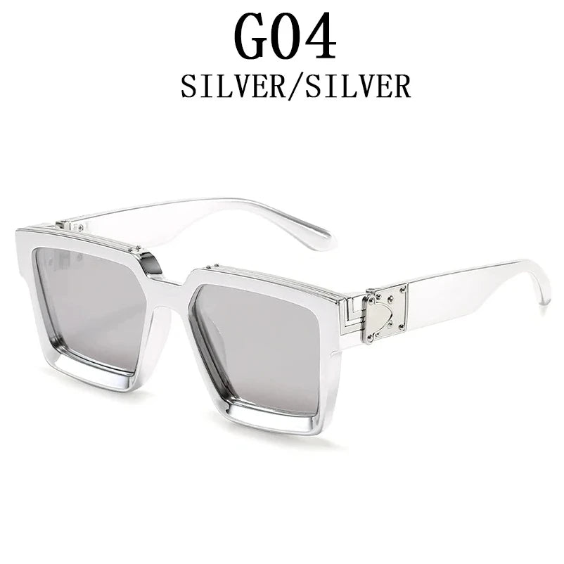 Lunettes de Soleil Carrées Vintage UV400 Unisexe – CLEVI Paris