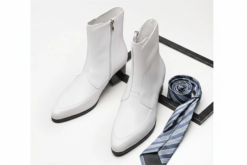 Chelsea Boots Cuir Véritable Homme | Talon Pointu Fait Main – CLEVI Paris