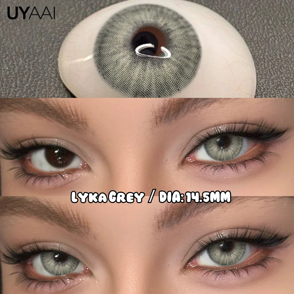 Lentilles de Contact Colorées UYAAI – Iris Réaliste, 8 Teintes, Port Annuel