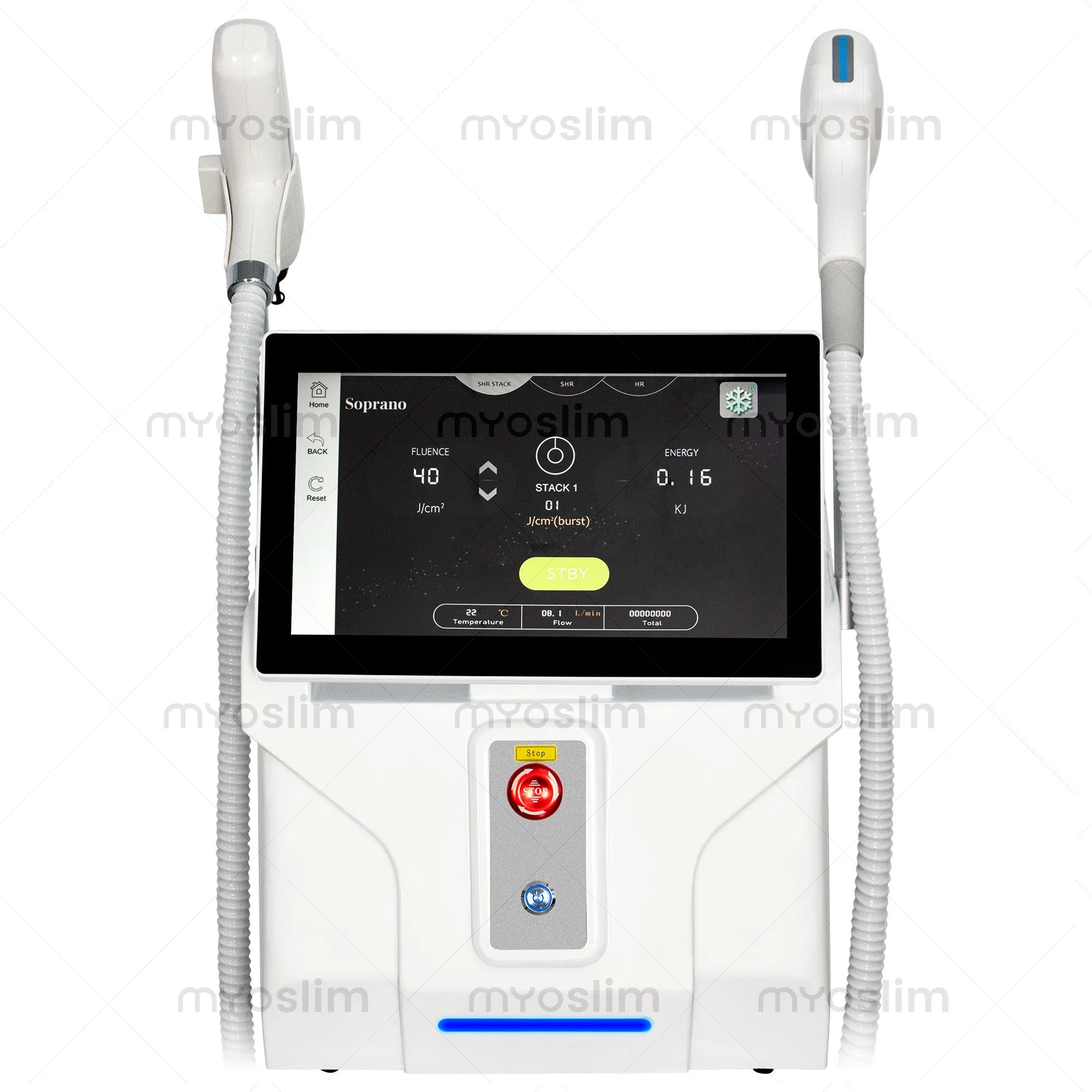 Machine 2-en-1 MYOSLIM 5000W Laser Diode FAC + Picoseconde | Épilation Définitive & Détatouage | 755-808-940-1064nm – CLEVI Paris