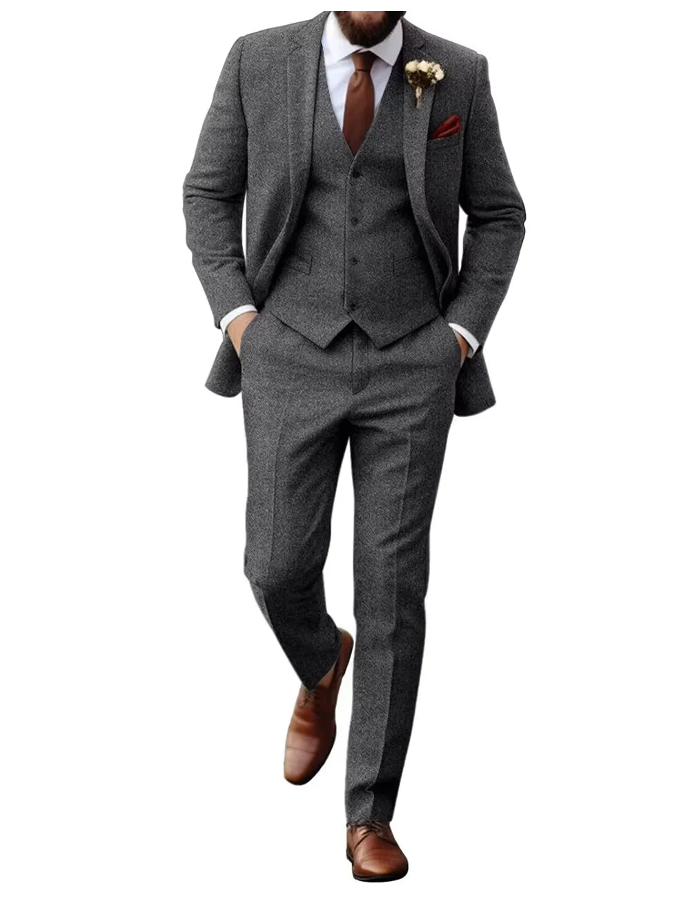 Costume homme 3 pièces à chevrons – CLEVI Paris