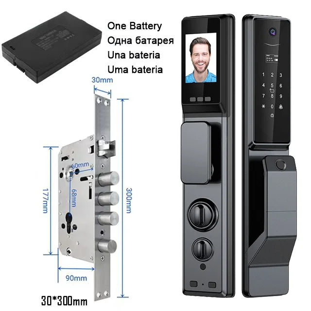 Serrure Connectée X6DL Extérieure IP66 Reconnaissance Faciale Caméra WiFi Tuya – CLEVI Paris