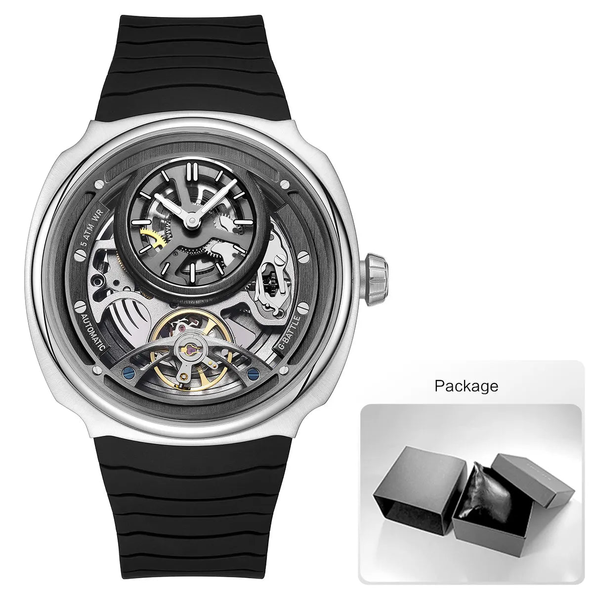 Montre mécanique squelette MEGIR 2259 – CLEVI Paris