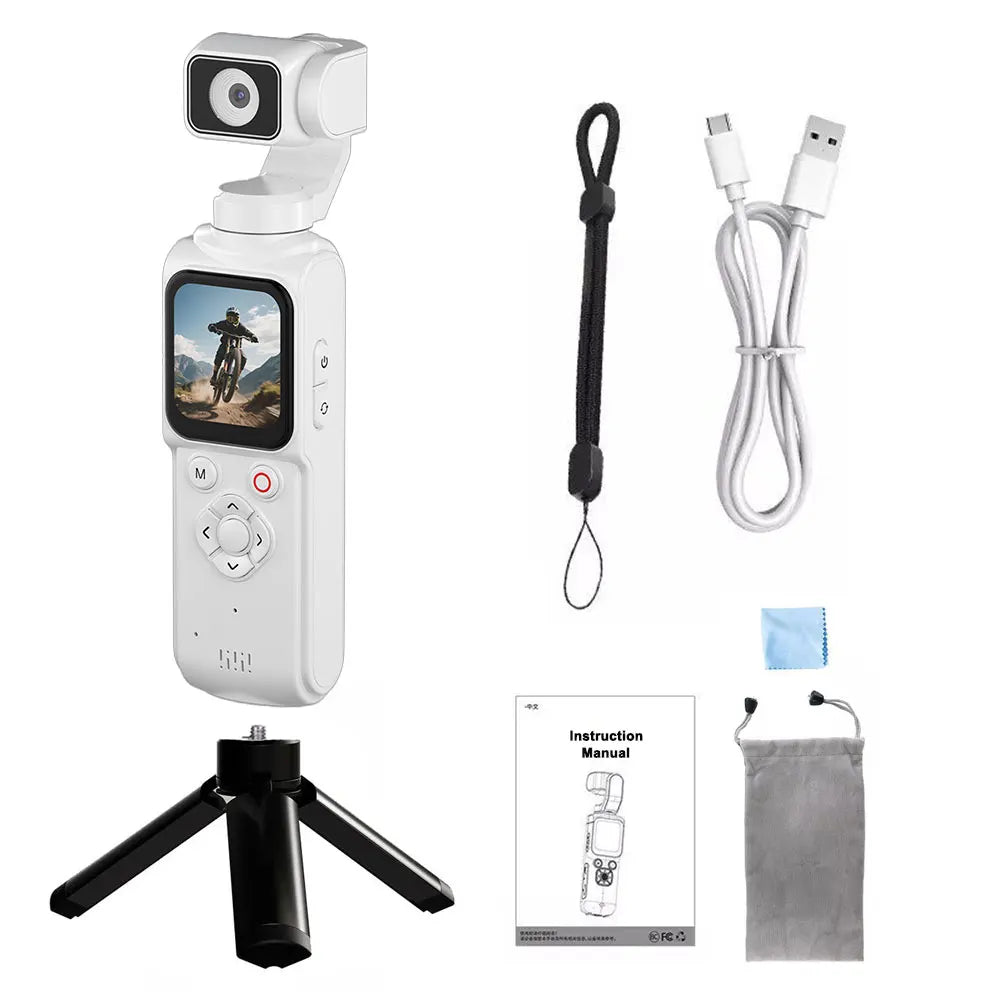 Caméra Vlog 4K WiFi ANSVICAM – Rotation 330°, Suivi Facial, Écran Tactile 1,72" – CLEVI Paris