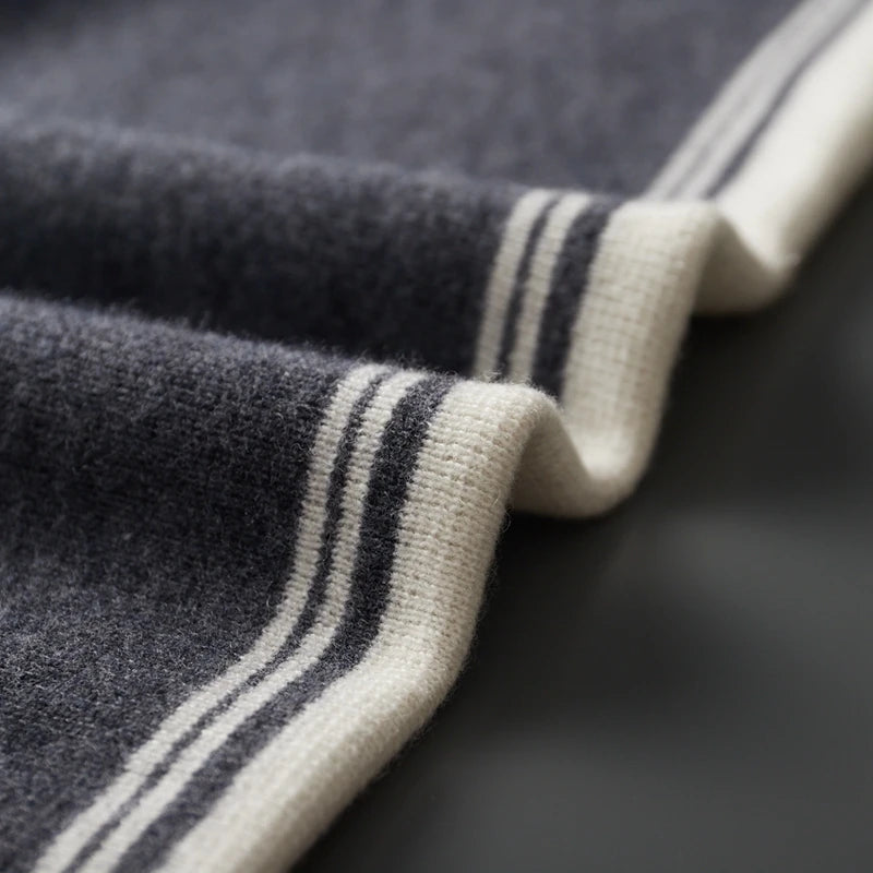 Pantalon Jogging Homme 100% Laine Mérinos MVLYFLRT – Jambe Droite Bicolore Taille Élastique – 4 Coloris, S à XXL – CLEVI Paris
