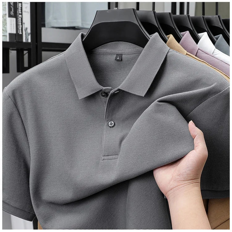 Polo Homme ELITEVESTA 100% Coton – 19 Coloris, Coupe Regular, Anti-Boulochage