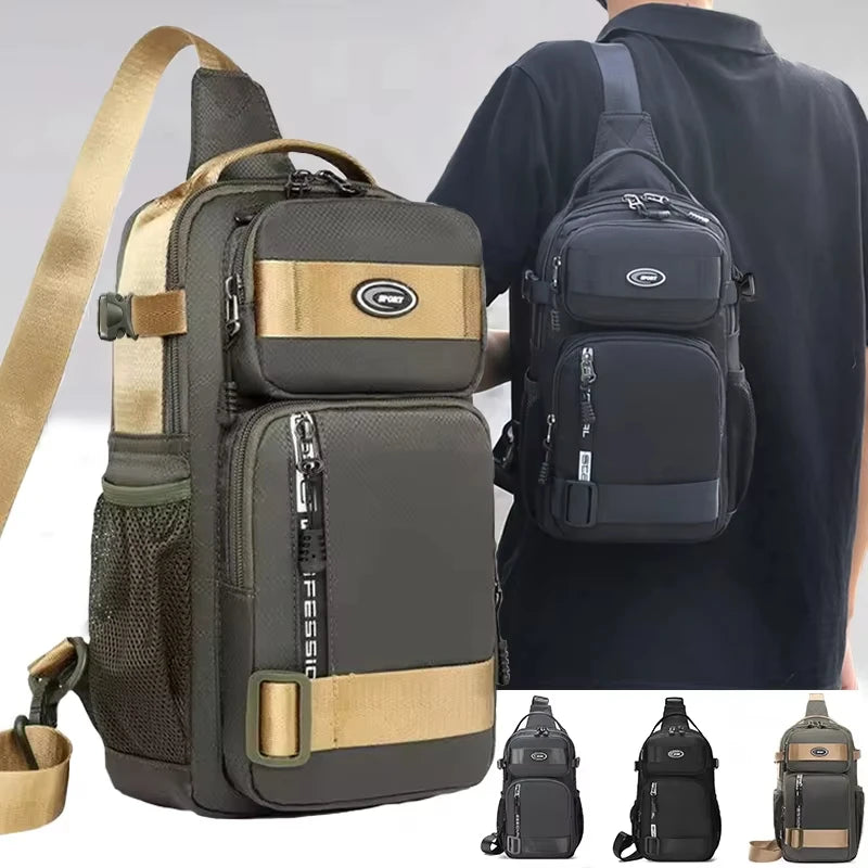Sac Bandoulière Unisexe Nylon – Sac Poitrine Multicompartiments, Voyage & Quotidien – CLEVI Paris