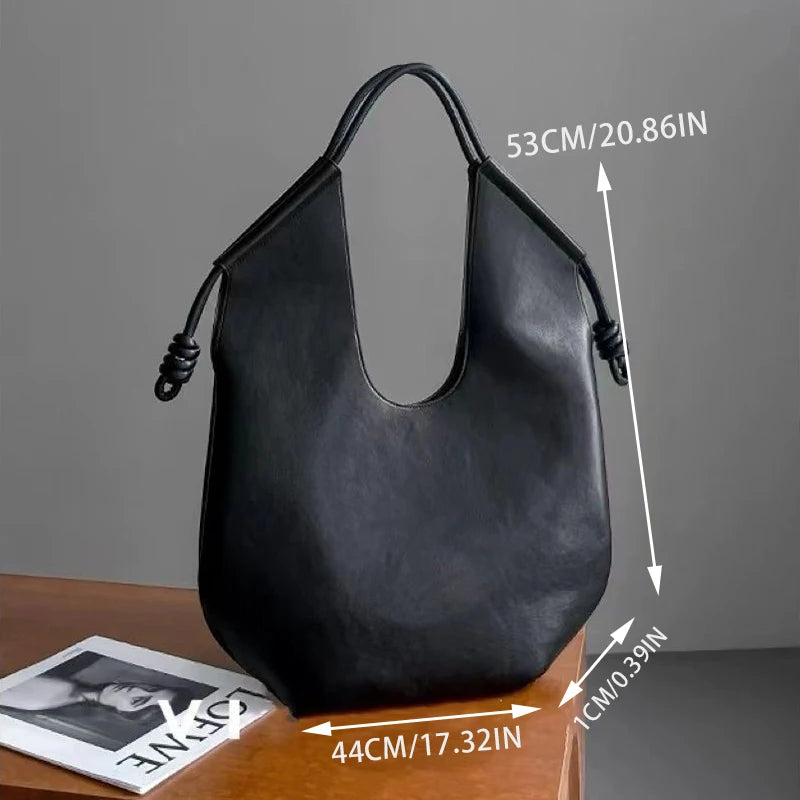 Tote Bag PU Aisselle Grande Capacité Femme Style Minimaliste Bureau – CLEVI Paris