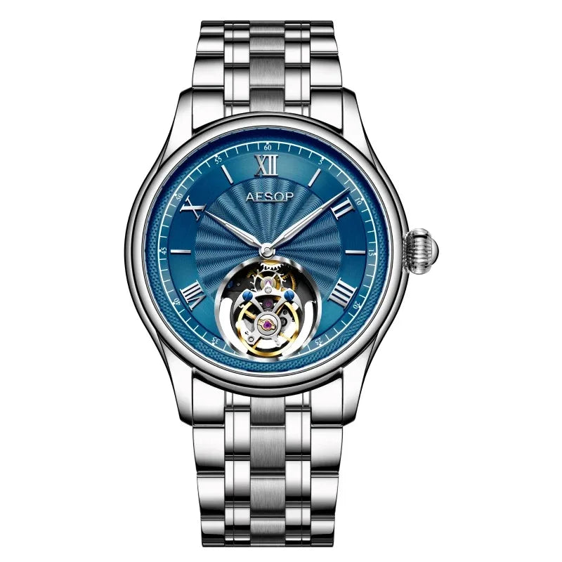 Montre Homme AESOP Tourbillon Édition Limitée – Mécanique Manuelle, Verre Saphir, Squelette