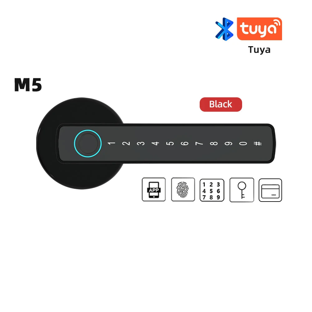 Serrure Connectée RAYKUBE M5 Empreinte Digitale Tuya Bluetooth – CLEVI Paris