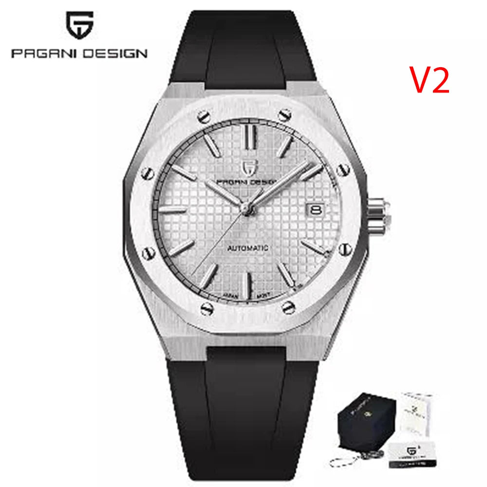 Montre Automatique Homme Pagani Design PD-1673 Seiko NH35 Saphir Lumineux Phase de Lune 10 Bar 7 Coloris – CLEVI Paris