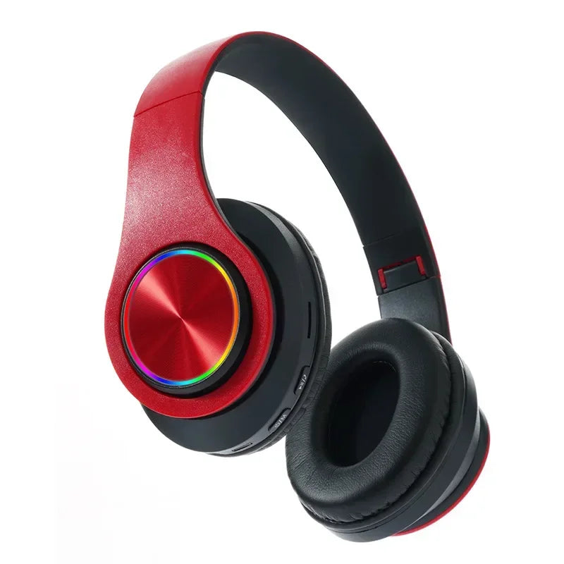 Casque Bluetooth Pliable Vghoqget – ANC, Micro, LED RGB, TF/FM, Filaire & Sans Fil, 8H
