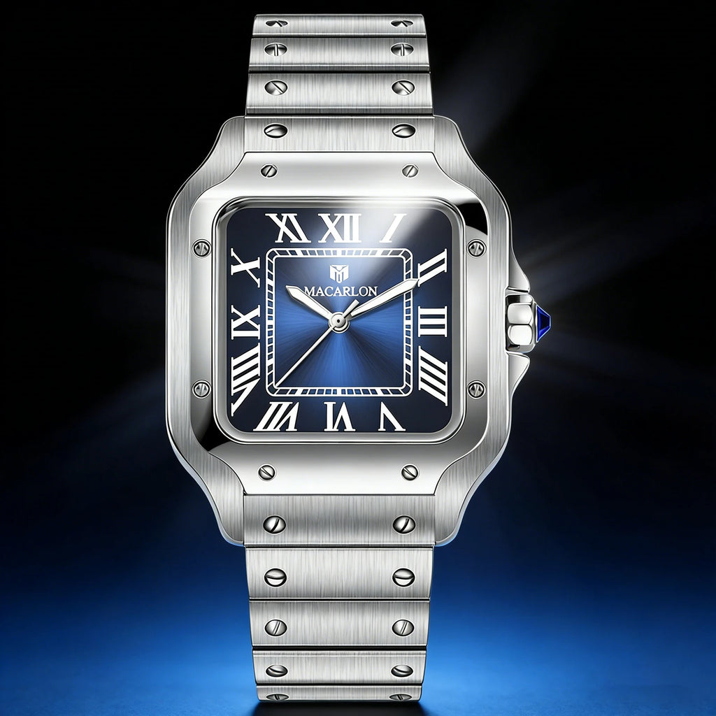 Montre Mécanique Homme MACARLON 1715 – 38mm, Saphir, NH35 Automatique & Étanche 100m