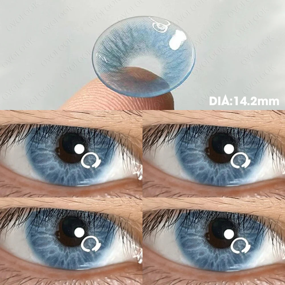 Lentilles de Contact Colorées OVOLOOK avec Correction – 9 Teintes, Myopie 0 à -8.00
