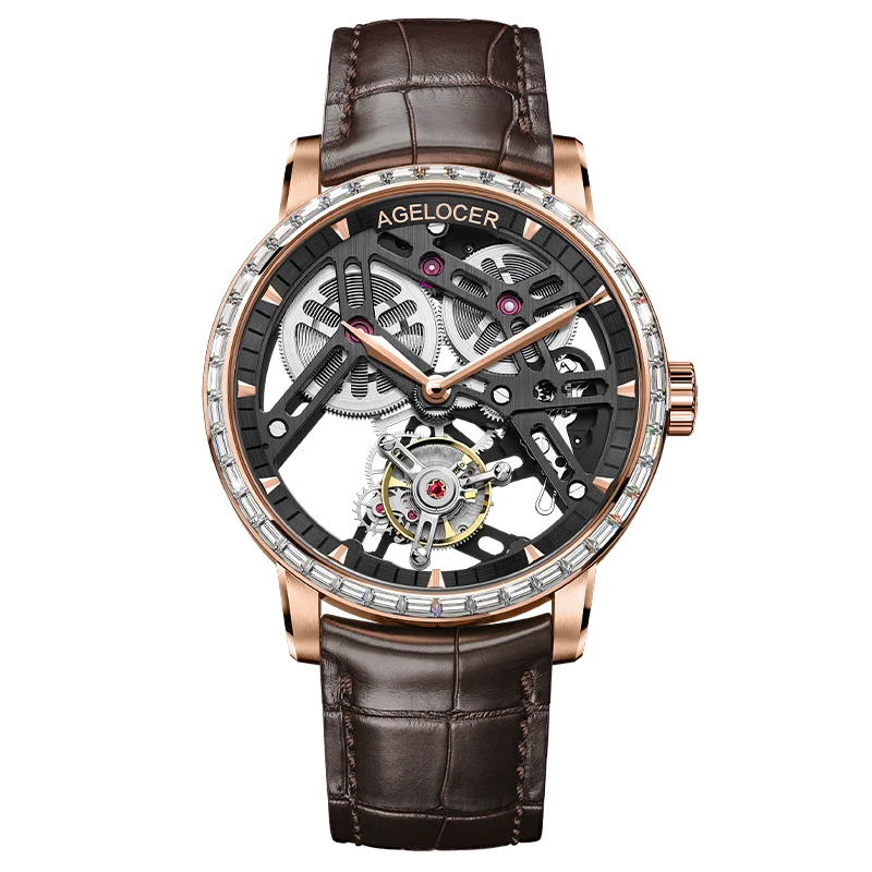 Montre Homme Flying Tourbillon Squelette Architectural 80h Agelocer Cal.A9001 Prix IAI – CLEVI Paris