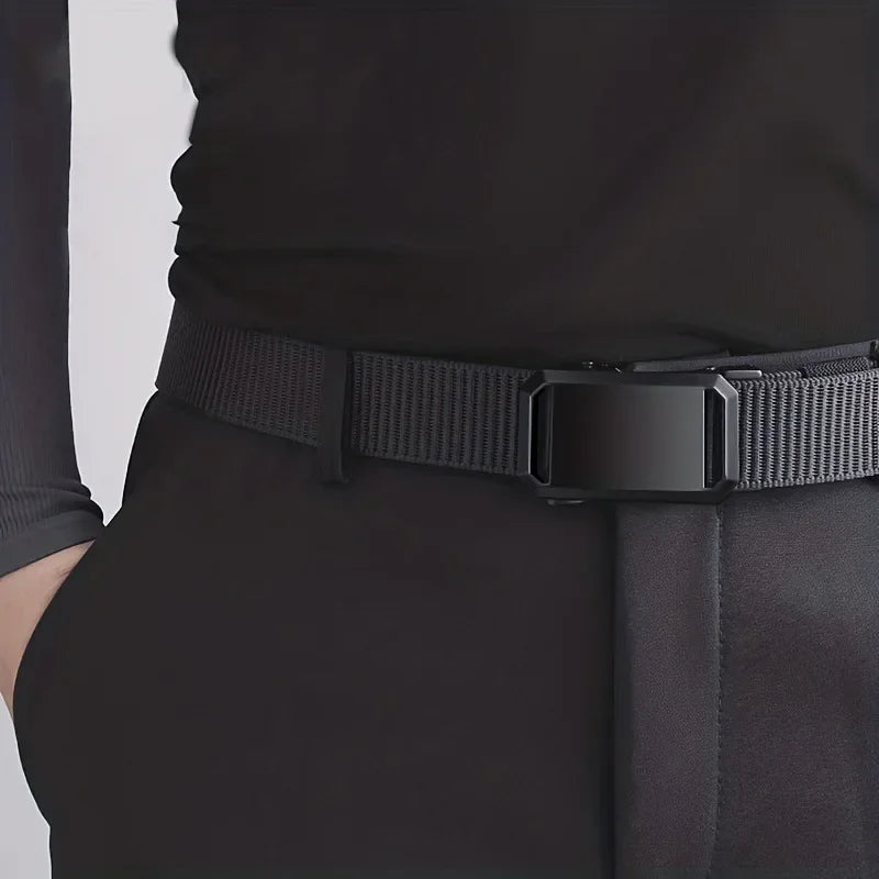 New Automatic Buckle Belt, Canvas Tactical Workwear — CLEVI Paris