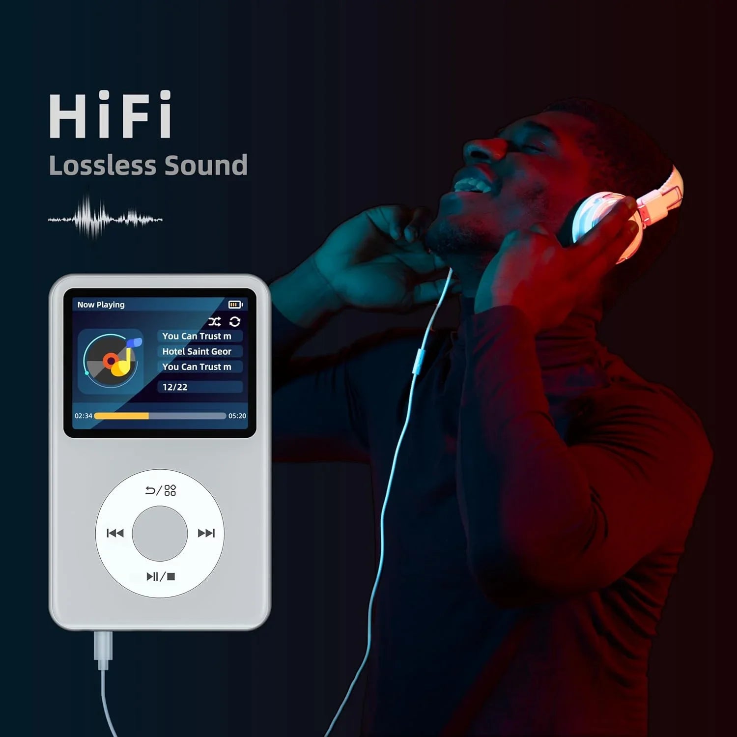 INNIOASIS Y1 128Go Lecteur MP3 HiFi Bluetooth Écran 2,4" FM Radio EQ Personnalisable – CLEVI Paris