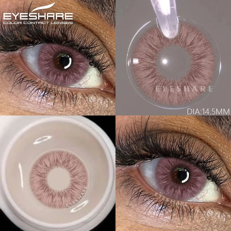 Lentilles de Contact Colorées EYESHARE – 15 Teintes, Port Annuel, Sans Correction