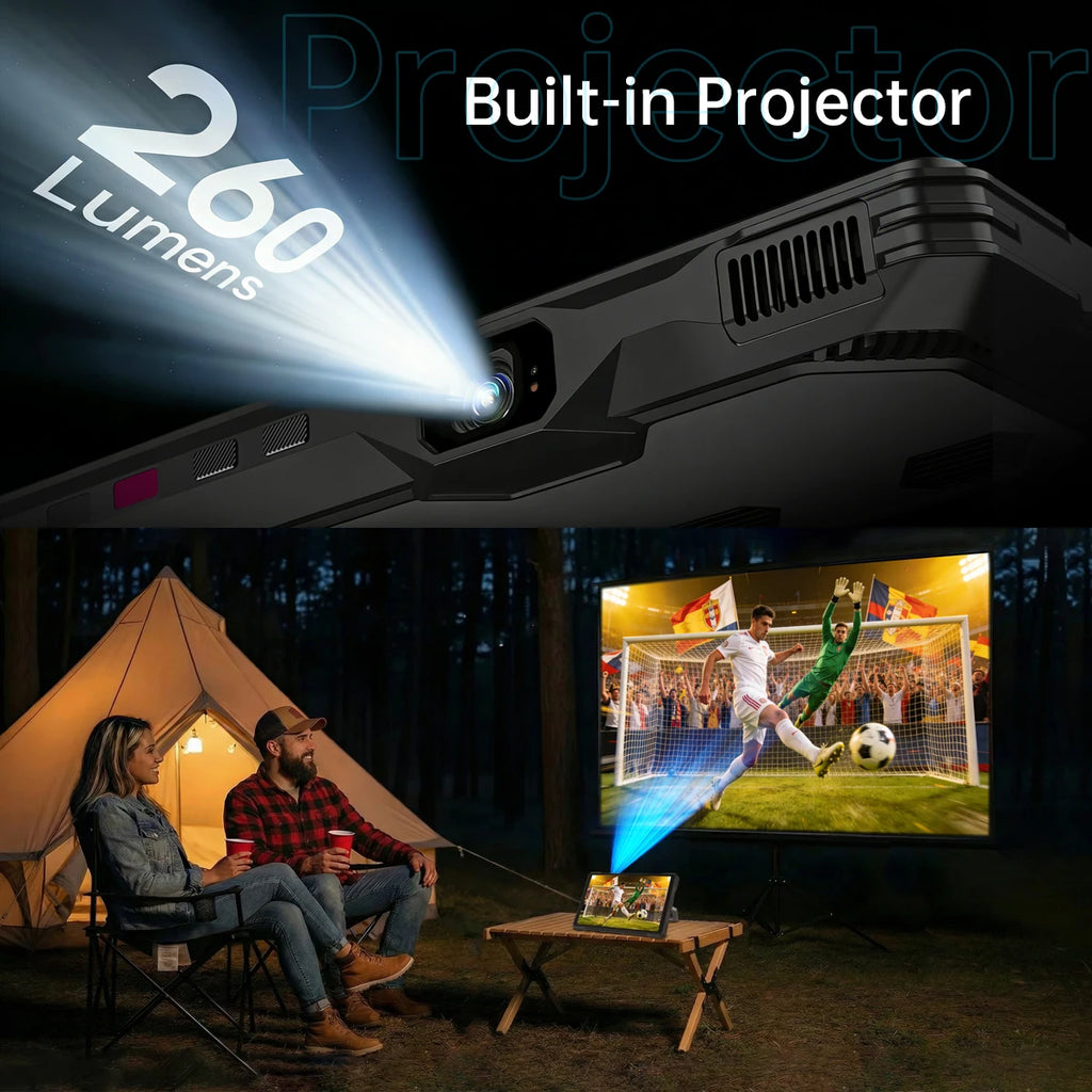 Tablette Ruggedée 8849 Tank Pad Ultra – Projecteur 260 Lumens, 5G, 32Go RAM, 512Go, Android 15 – CLEVI Paris