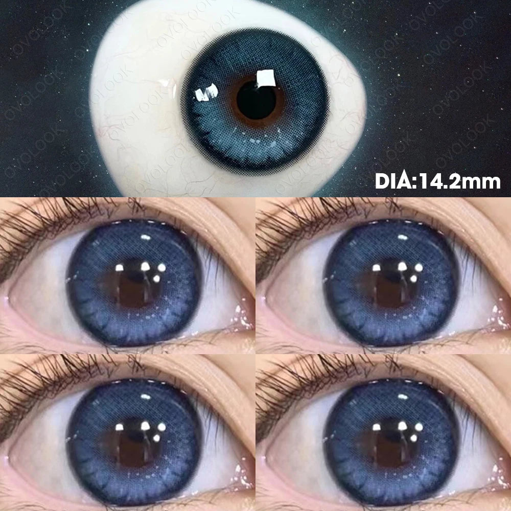Lentilles de Contact Colorées Myopie OVOLOOK | Diopters -0 à -8 | 10 Couleurs – CLEVI Paris