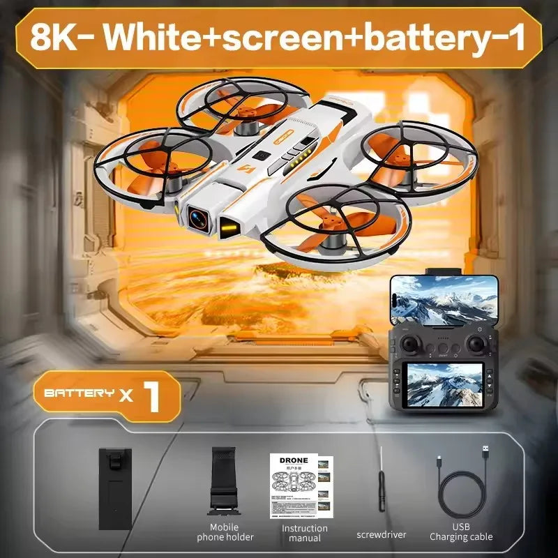 Drone FPV A21 Pro – Brushless 4K/8K WiFi Hovering Optique Caméra 180° Écran Télécommande 15-18 Min Vol – CLEVI Paris