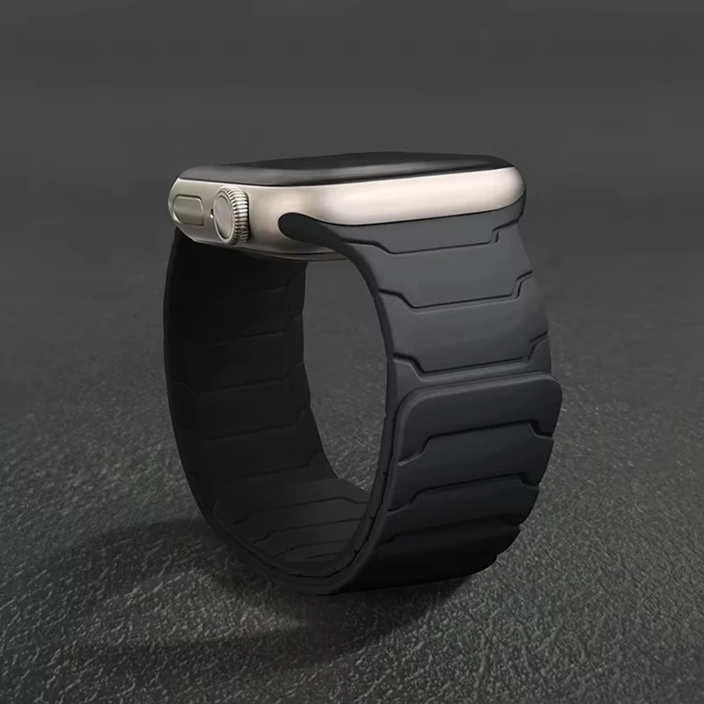Bracelet Silicone Magnétique Apple Watch – Compatible Series 1–11 SE Ultra 1/2/3 – 38 40 41 42 44 45 46 49mm – CLEVI Paris