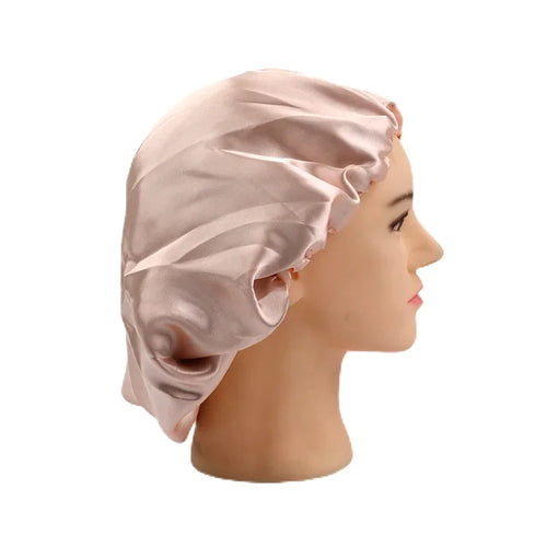 Bonnet de Nuit Double Couche Satin Réversible — CLEVI Paris