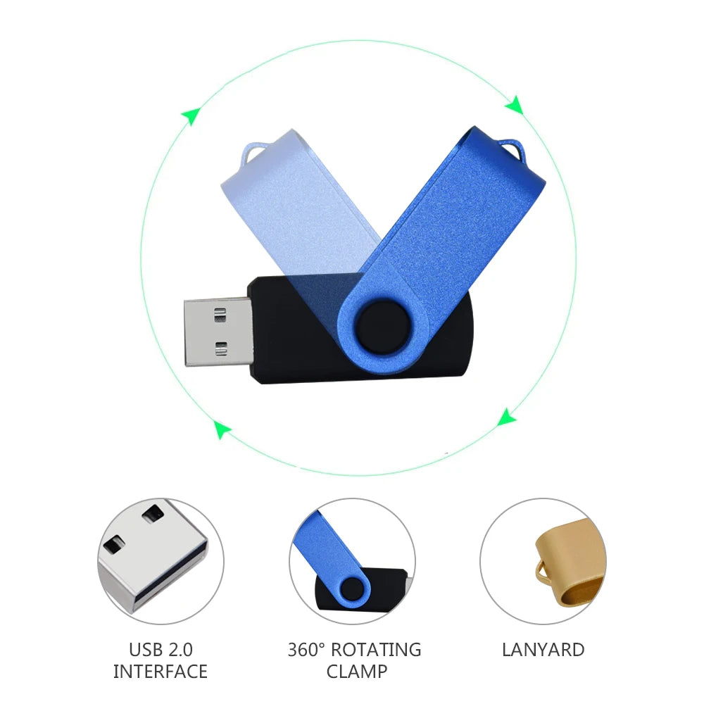 Clé USB Rotative Colorée 4–128 Go – CLEVI Paris