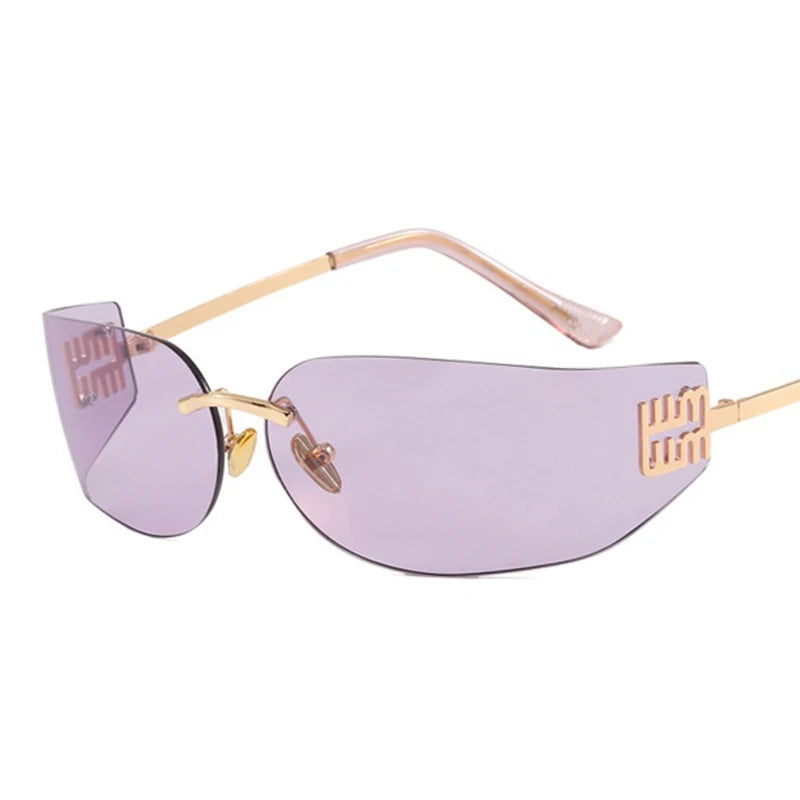 Lunettes de soleil femme sans monture Y2K – CLEVI Paris