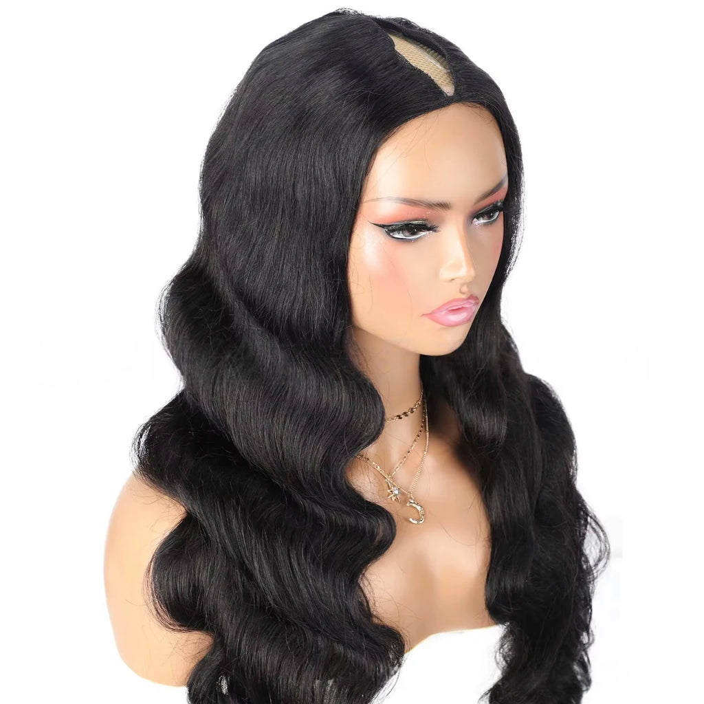Perruque V Part Body Wave Cheveux Humains Brésiliens Remy Hair 100% Sans Couture Sans Laisser Dehors 16-30 Pouces – CLEVI Paris