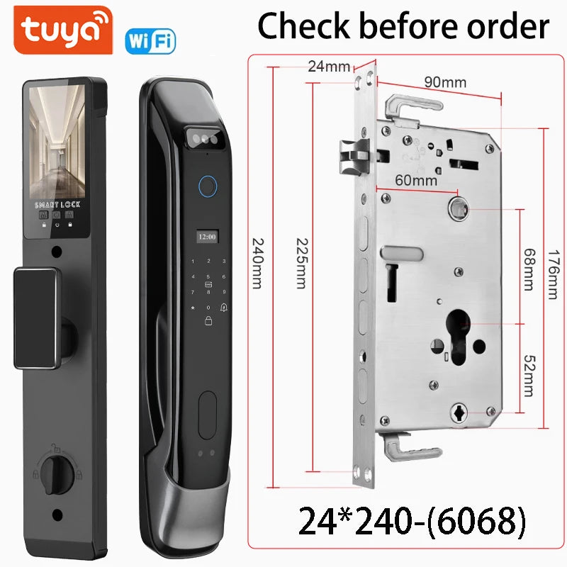 Serrure Connectée XSDTS DF03XF Reconnaissance Faciale 3D Intercom Caméra WiFi – CLEVI Paris