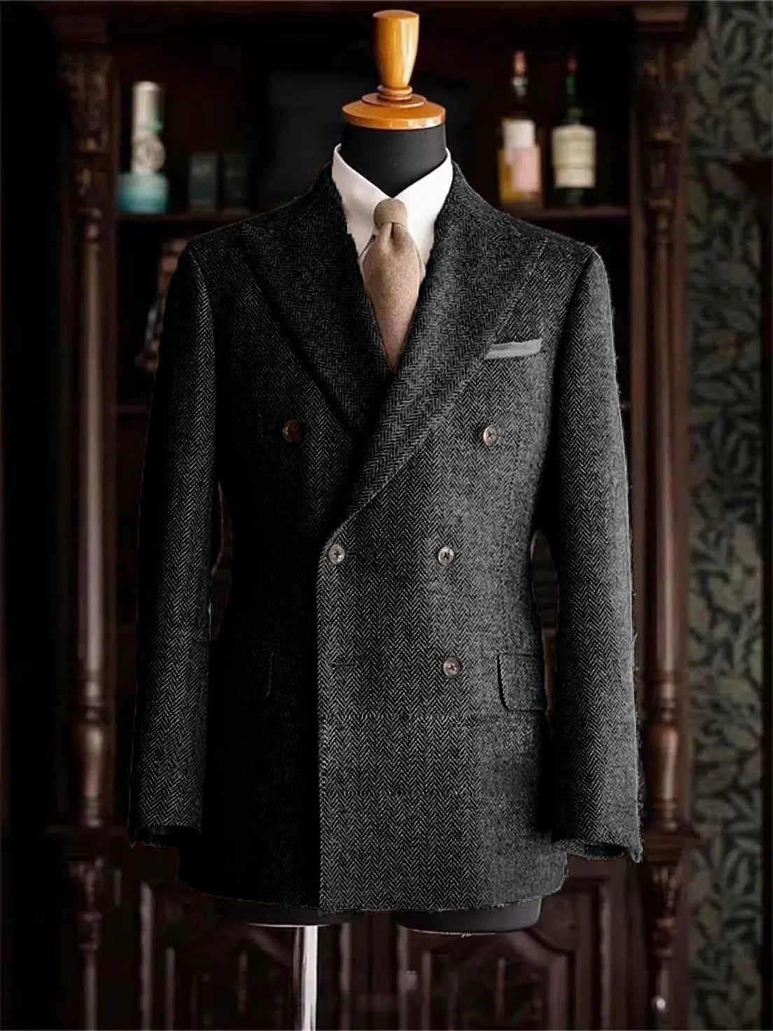 Blazer homme double boutonnage à chevrons – CLEVI Paris