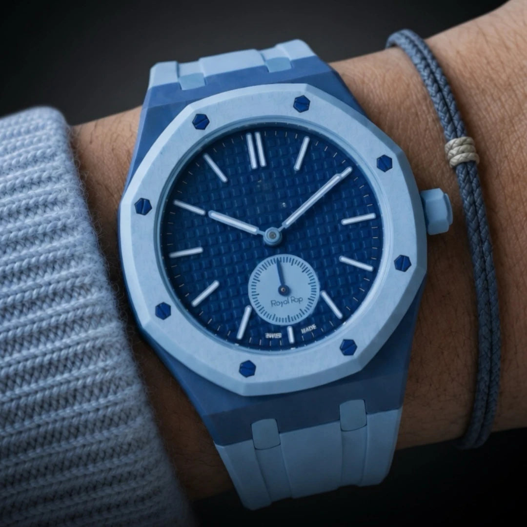 Kit Bracelet FKM + Boîtier Céramique Compatible Swatch x AP Royal Oak Boucle Déployante – CLEVI Paris