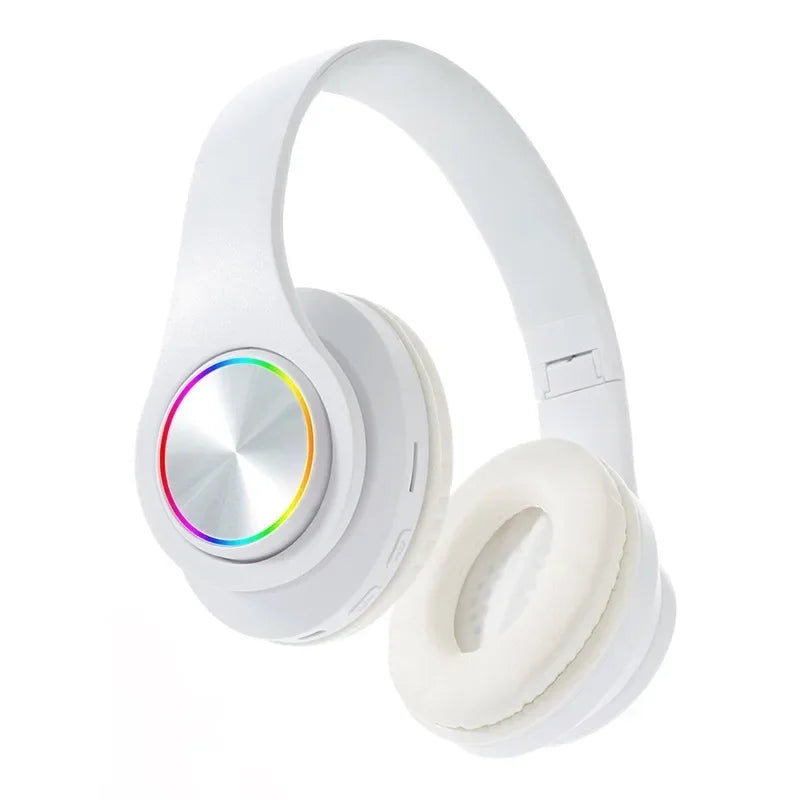 Casque Bluetooth Pliable Vghoqget – ANC, Micro, LED RGB, TF/FM, Filaire & Sans Fil, 8H