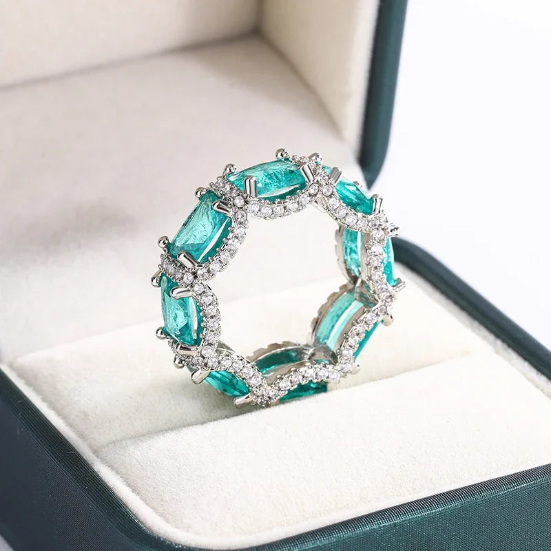 Bague Aigue-Marine Topaze Argent 925 – CLEVI Paris