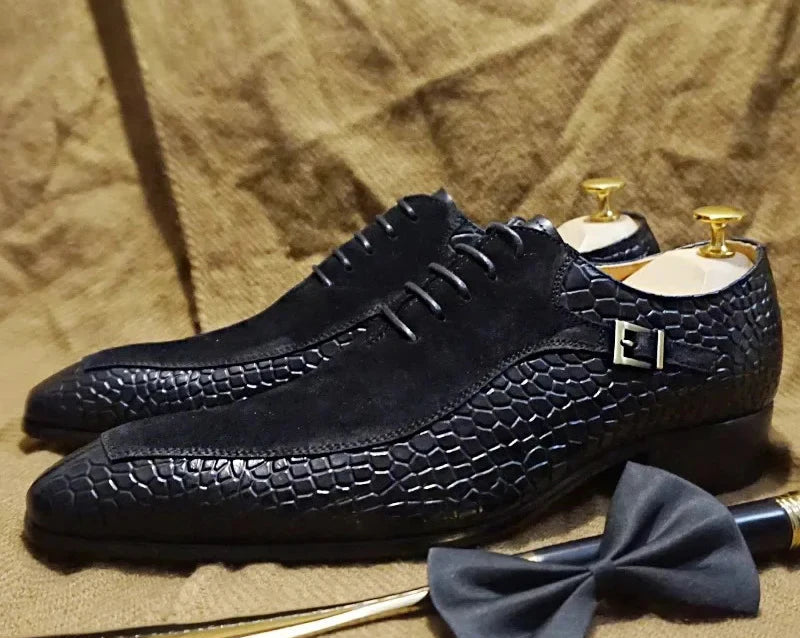 Oxford Bout Pointu Cuir Véritable Homme – Semelle Caoutchouc, 6 Coloris, Tailles 36-49 – CLEVI Paris