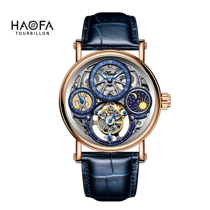Montre Homme GMT Tourbillon Squelette Haofa Tiangong – CLEVI Paris