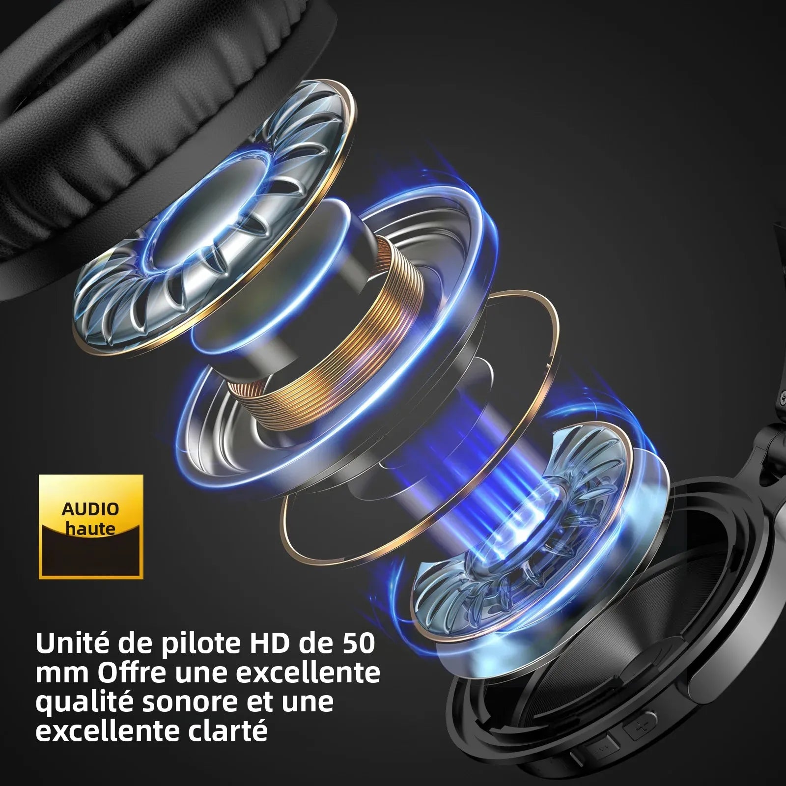 Casque Oneodio Pro-C Bluetooth 5.2 Hi-Res Audio 110h Micro CVC 8.0 – CLEVI Paris
