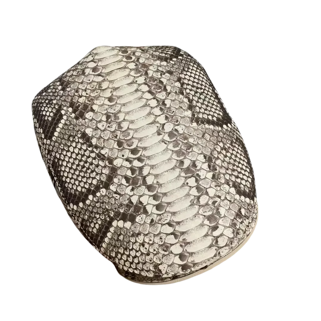 Casquette Gatsby Cuir Serpent Gris Homme – CLEVI Paris