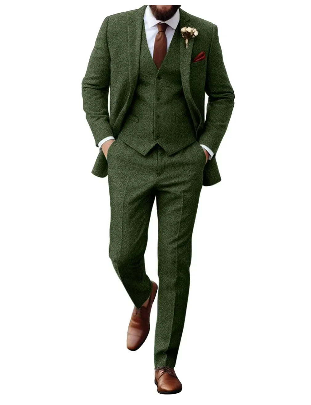 Costume homme 3 pièces à chevrons – CLEVI Paris