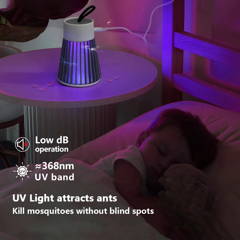 Lampe Anti-Moustiques Électrique 2-en-1 USB Lumière UV — CLEVI Paris