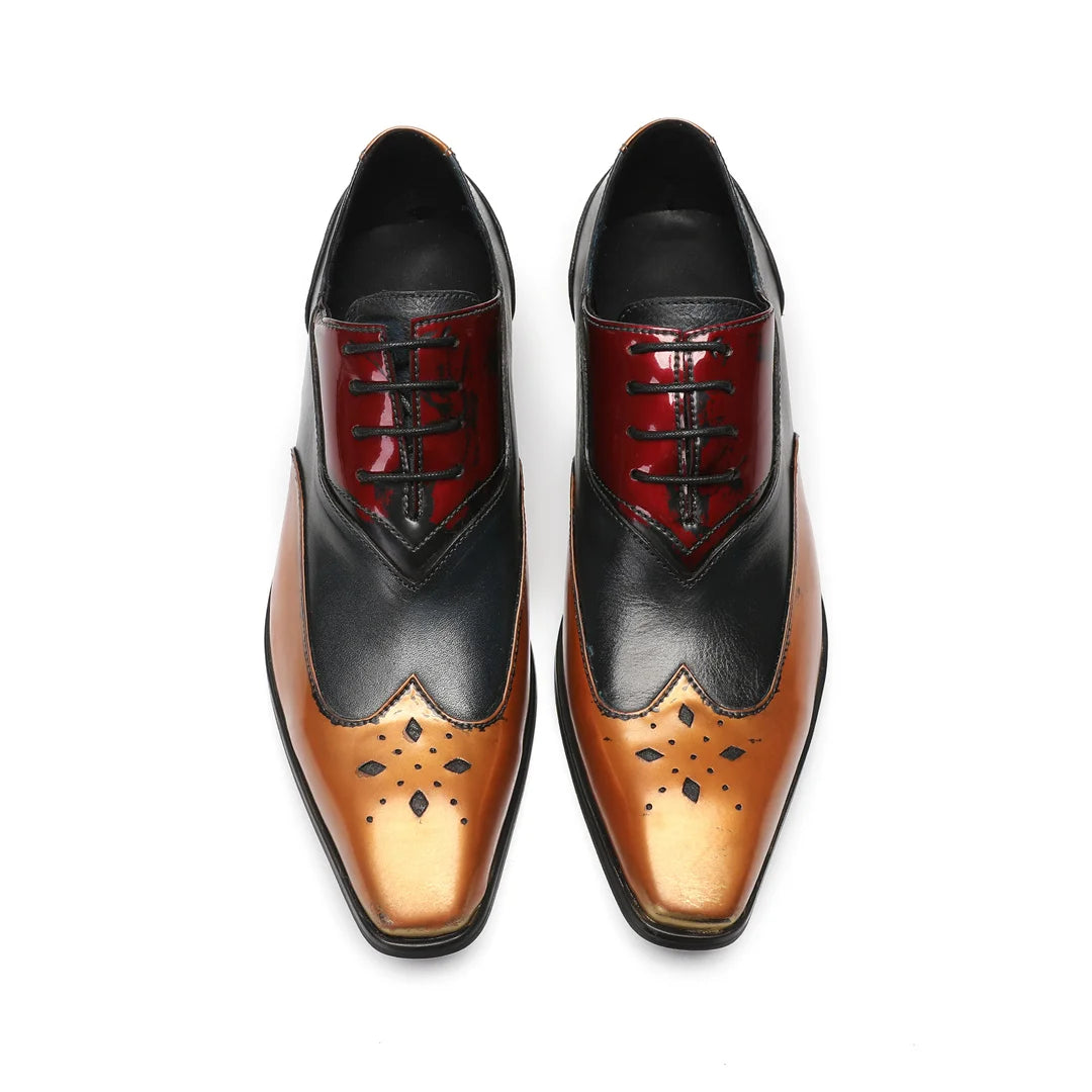 Chaussures Homme Cuir Graffiti Bout Métal Pointu Fashion – CLEVI Paris