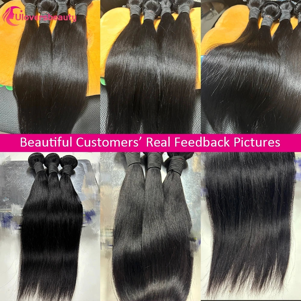 Bundles lisses noirs 1B, cheveux humains – CLEVI Paris