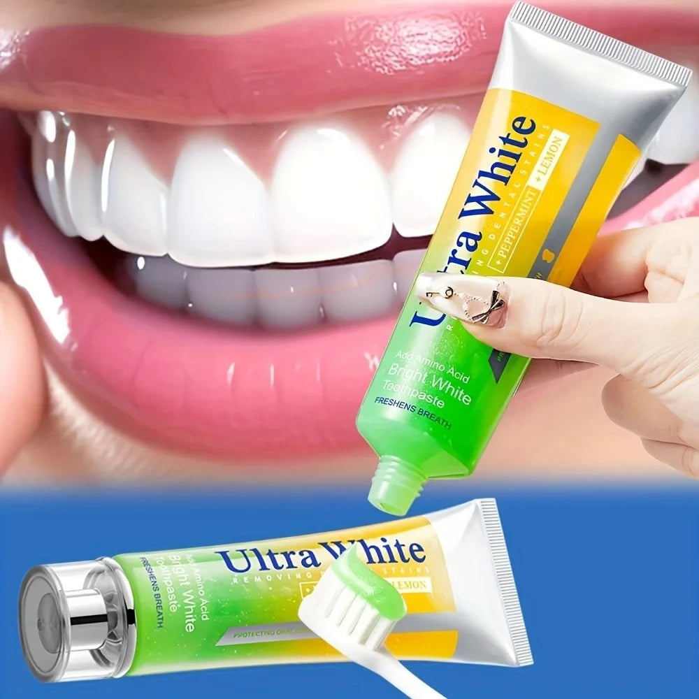 Dentifrice Citron Menthe Blancheur & Haleine Fraîche 100g – CLEVI Paris