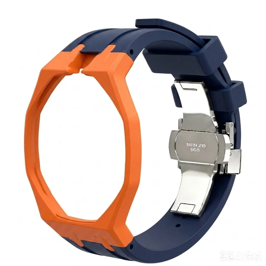 Kit Bracelet FKM + Boîtier Céramique Compatible Swatch x AP Royal Oak Boucle Déployante – CLEVI Paris