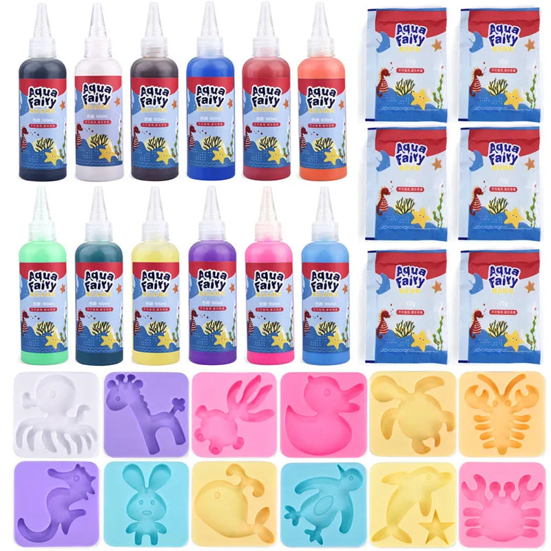 Kit Solution Magique Water Elves | DIY Créatif Enfants, Peinture & Stickers Aquatiques, 20 Assortiments – CLEVI Paris