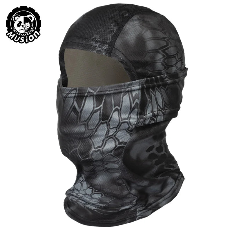 Cagoule Masque Facial Camouflage | Polyester Knit, Cyclisme, Ski, Chasse – CLEVI Paris
