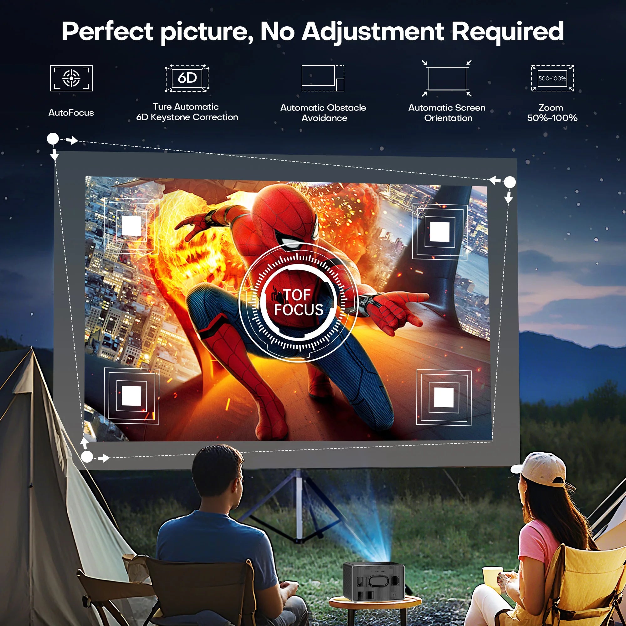 XIWBSY X06 Projecteur Google TV Android 11 1080P 4K 3500 ANSI Autofocus TOF Optique Fermée WiFi 6 BT 5.4 Son 24W – CLEVI Paris