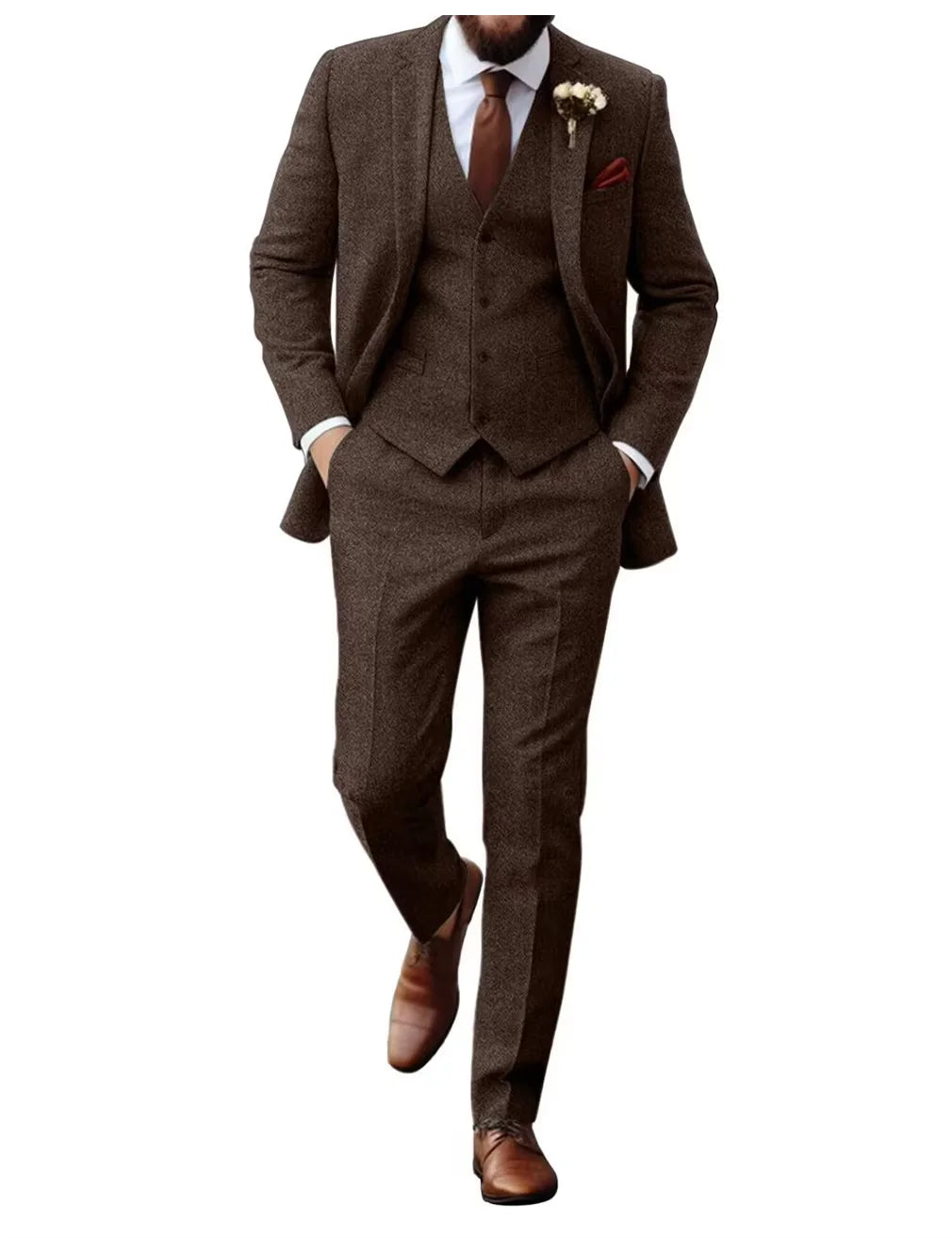 Costume homme 3 pièces à chevrons – CLEVI Paris