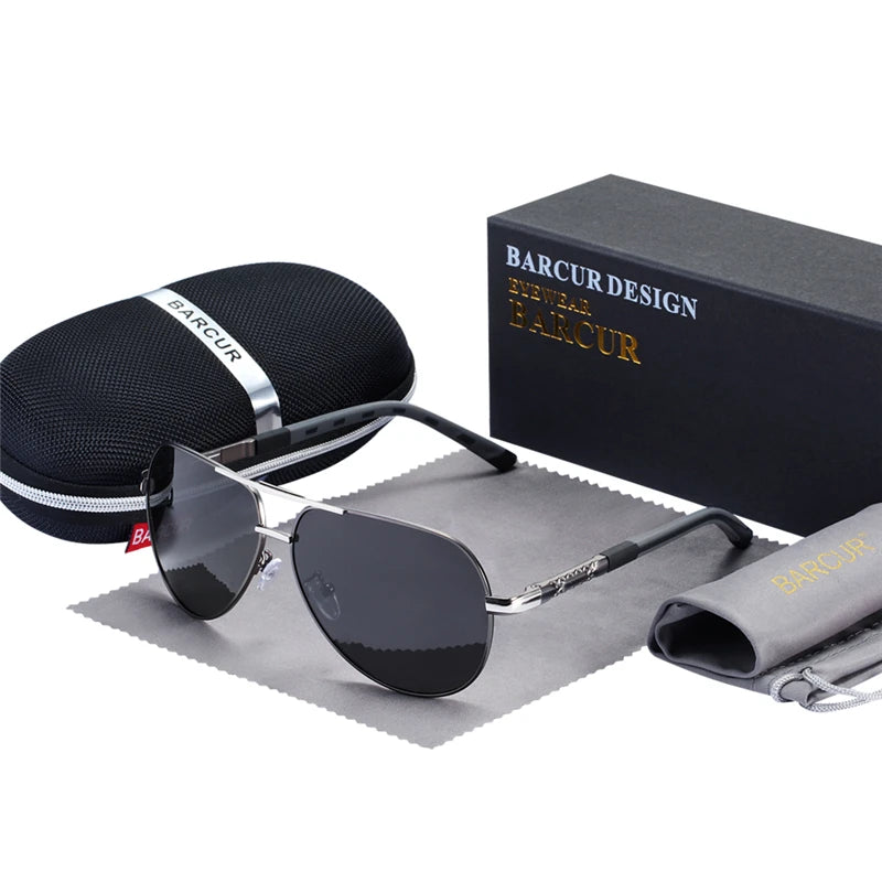 Lunettes de Soleil Polarisées Ovales Homme Femme – Monture Acier Inoxydable Verres TAC Anti-Reflets UV400 – CLEVI Paris